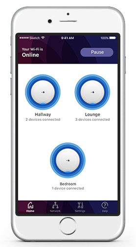 Whole Home Wi-Fi system Mobile App